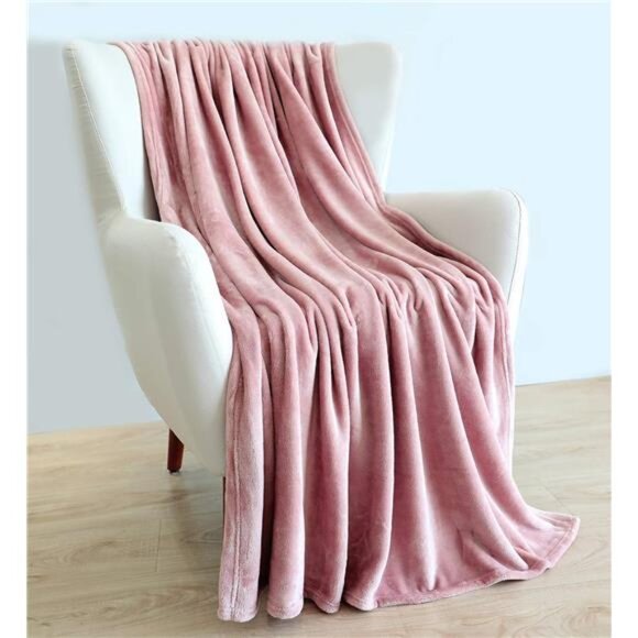 Large Flannel Fleece Throw Blanket, 50×70 Inch - Cozy Lightweight - Picture 1 of 8
